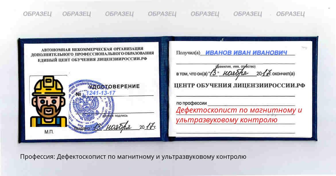Дефектоскопист по магнитному и ультразвуковому контролю Донецк